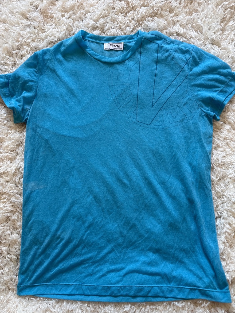VERSACE Men’s Teal Crew Neck SHORT SLEEVE 👕